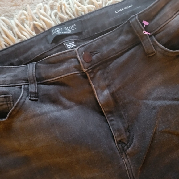 Size 15 Judy Blue Super flare dark gray Jeans - Picture 5 of 6